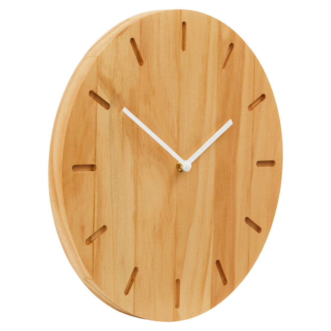 Vitus Natural Finish Oak Wood Wall Clock