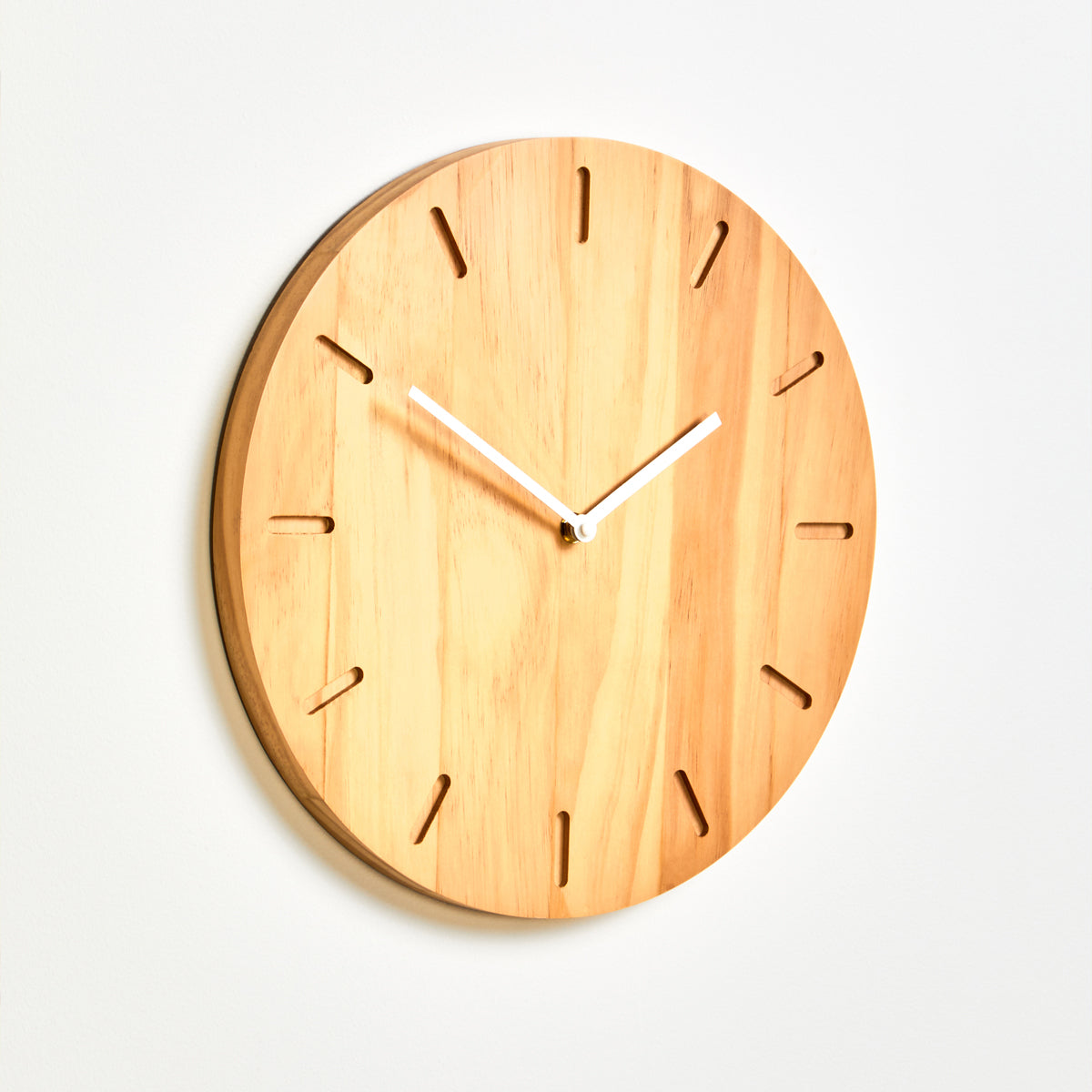 Vitus Natural Finish Oak Wood Wall Clock
