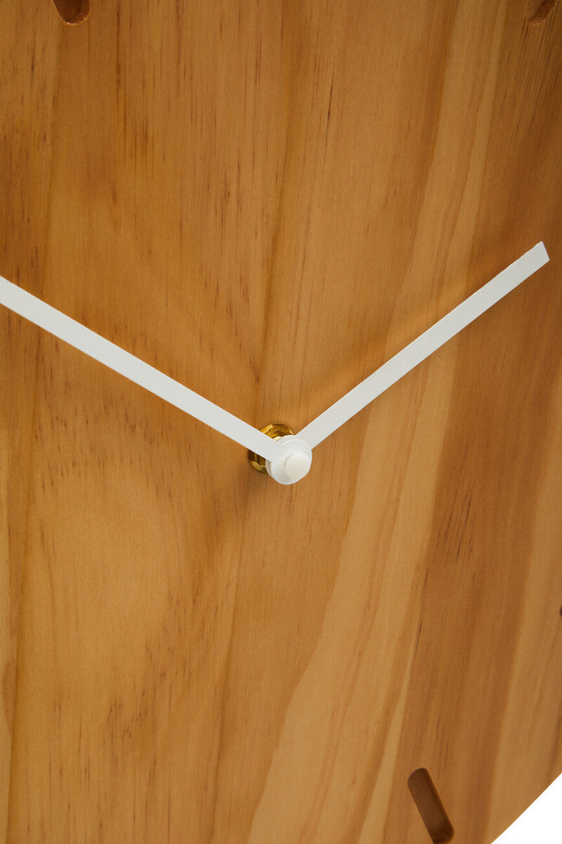 Vitus Natural Finish Oak Wood Wall Clock