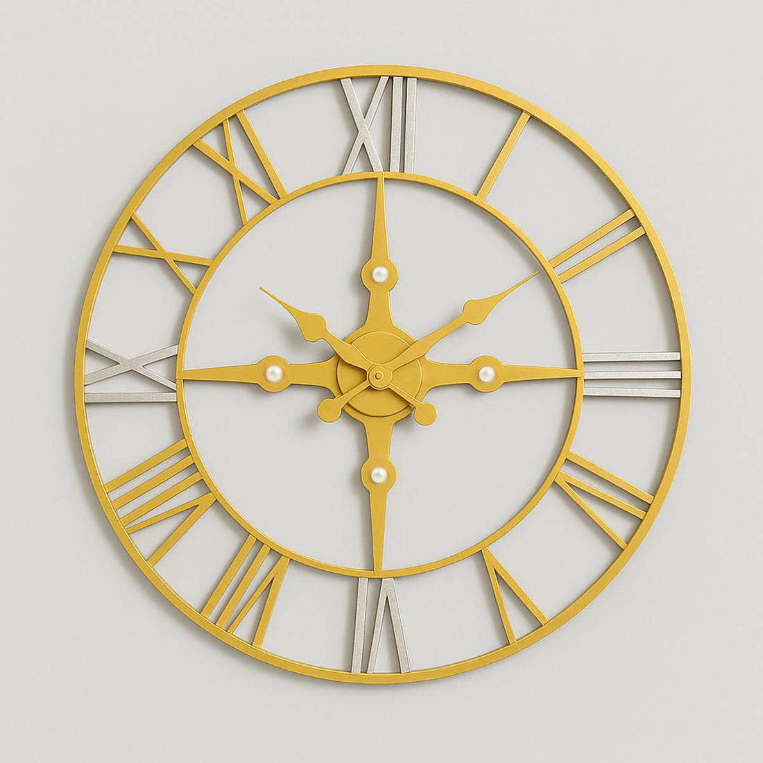 Vitus Gold and Silver Wall Clock
