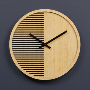 40cm Dia Small Wooden Effect Wall Clock | Vitus