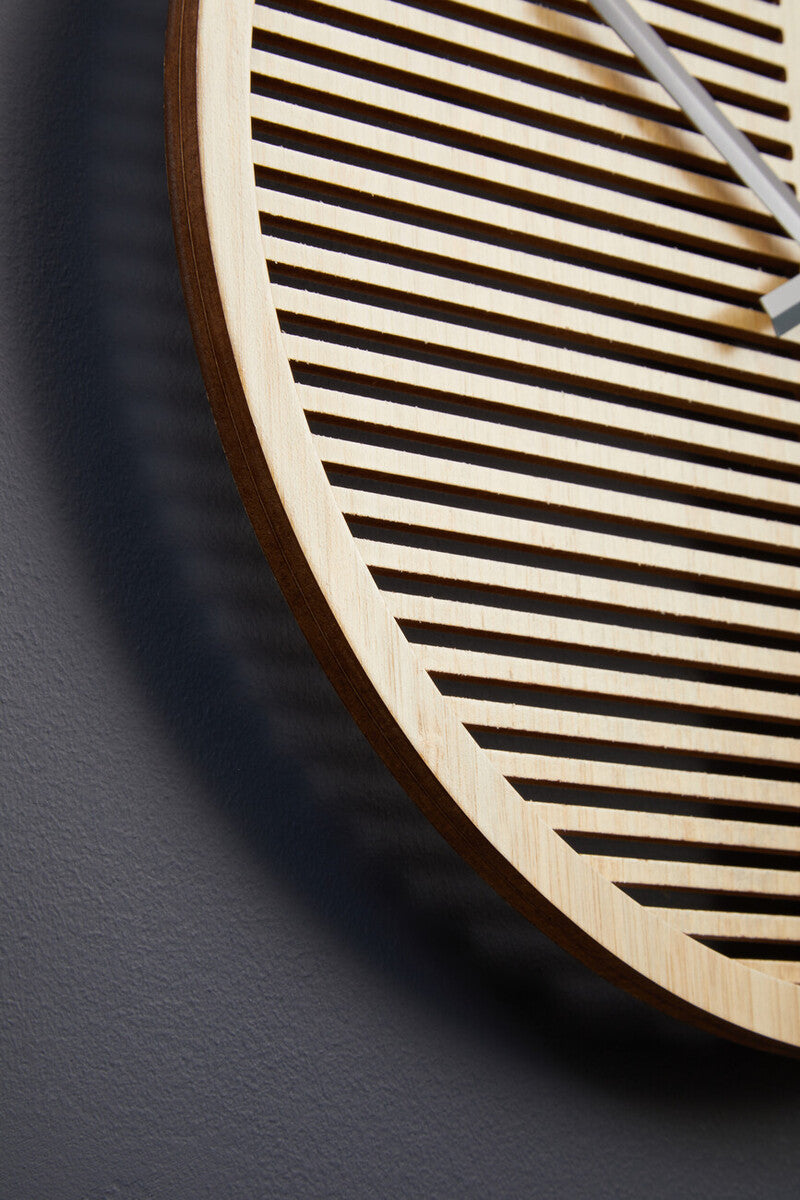 Vitus 40cm Dia Small Wooden Effect Wall Clock