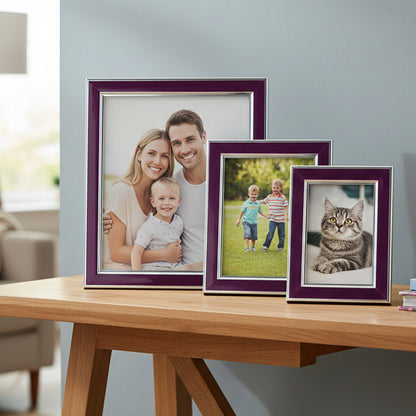 Opulence Purple and Silver Photo Frames - Set of 3 - image 1