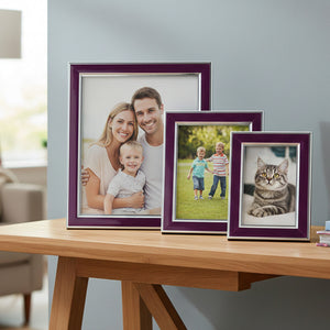 Opulence Purple and Silver Photo Frames - Set of 3