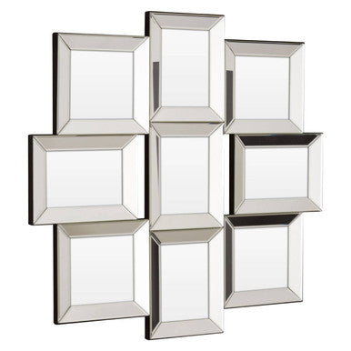 Opulence 9 Photo Mirrored Collage Frame