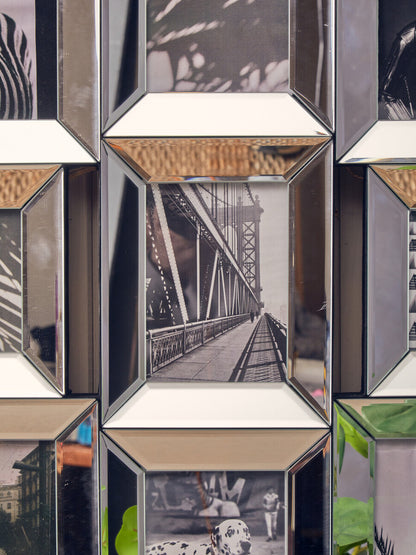 Opulence 9 Photo Mirrored Collage Frame