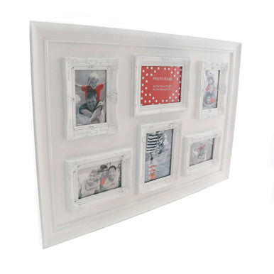 Maren White Contemporary 6 Photo Frame - image 2