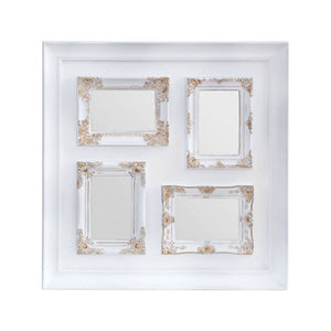 Vintage Style White & Gold 4 Photo Frame | Maren