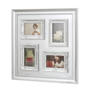 Maren Vintage Style Silver 4 Photo Frame