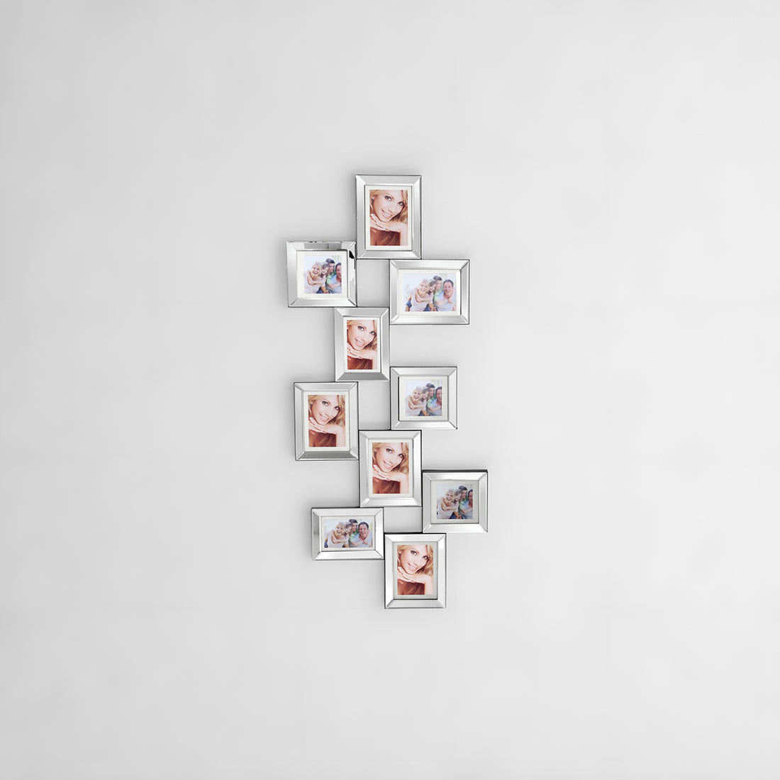 Opulence 10 Mirrored Multi Photo Frame