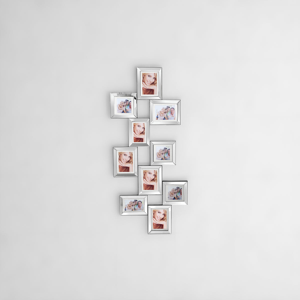 Opulence 10 Mirrored Multi Photo Frame