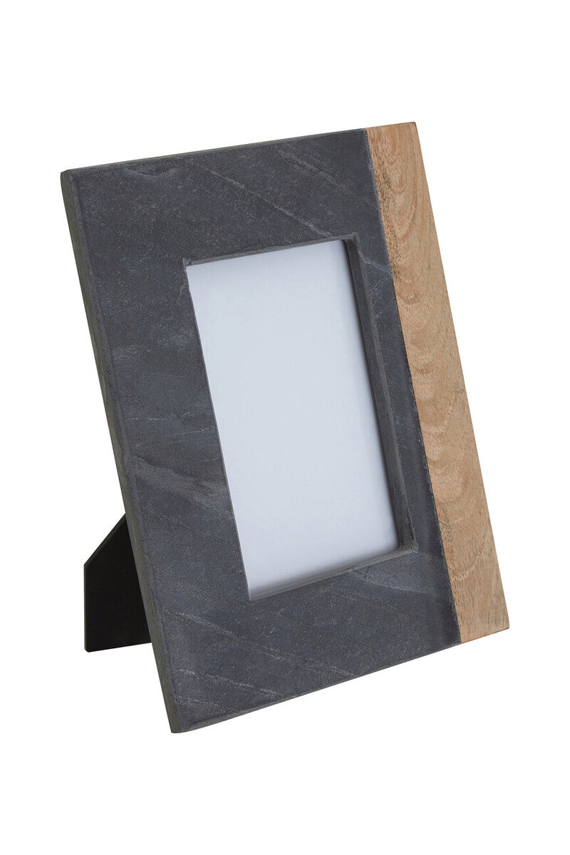 Kata Small Slate and Mango Wood 4In X 6In Photo Frame