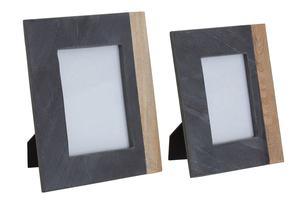 Kata Large Slate and Mango Wood 5In X 7In Photo Frame