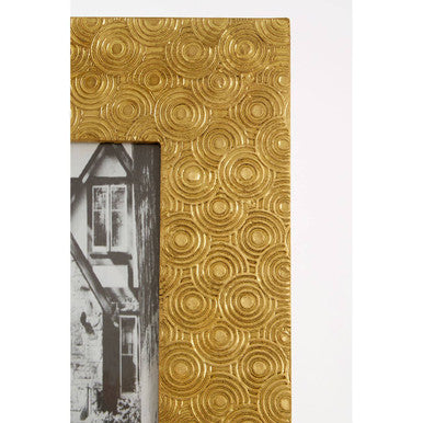 Bowerbird 5X7 Gold Disc Photo Frame