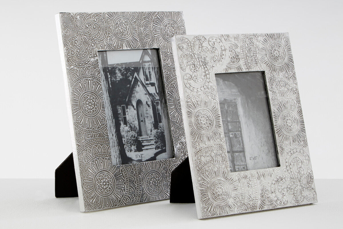 Bowerbird 4x6 Silver Etched Photo Frame