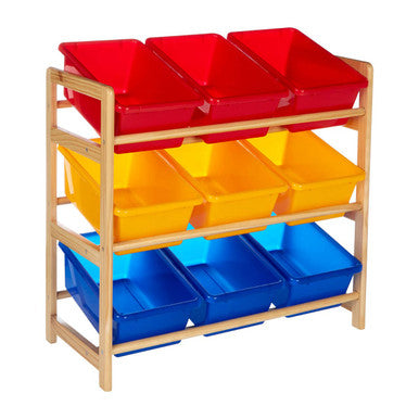 Kids 3 Tier Pine Frame Storage Unit