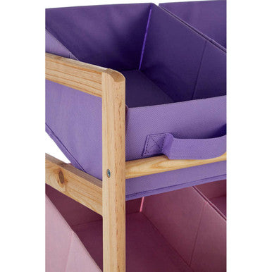 9 Canvas Tubs Kids Storage Unit