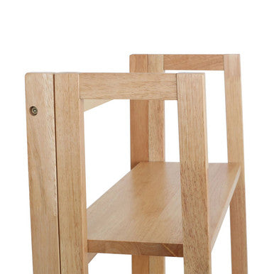 Heva 5 Tier Box Frame Tropical Hevea Wood Shelf Unit