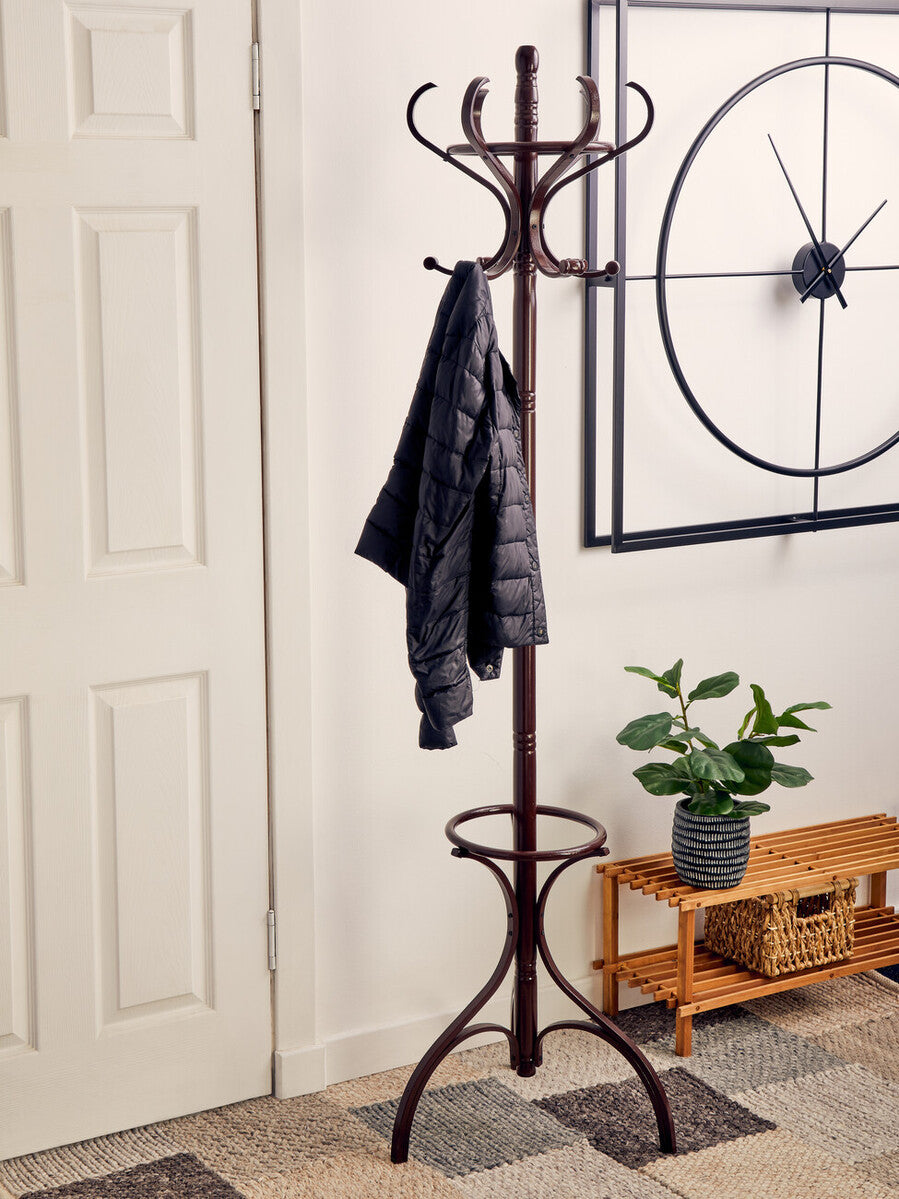 Kennedy Mahogany Finish Coat Stand
