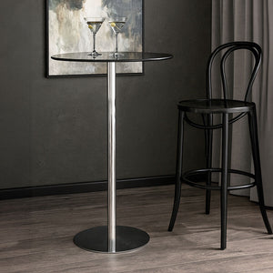 Adam Black Tempered Glass Bar Table