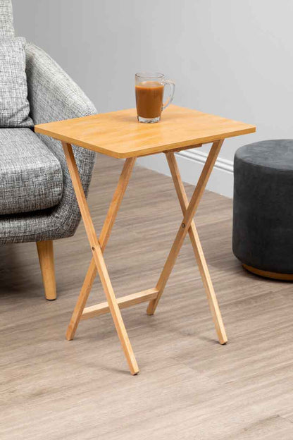 Hava Rubberwood Folding Snack Table