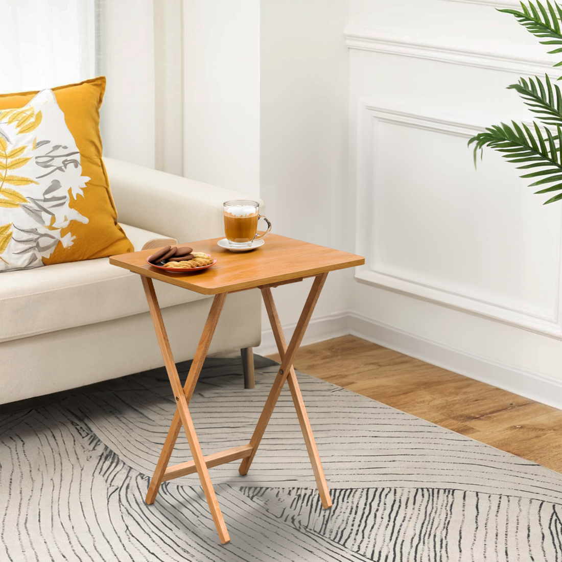Heva Tropical Hevea Wood Folding Snack Table