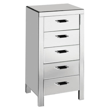 Vincenzo 5 Drawers Mirrored Drawer Chest