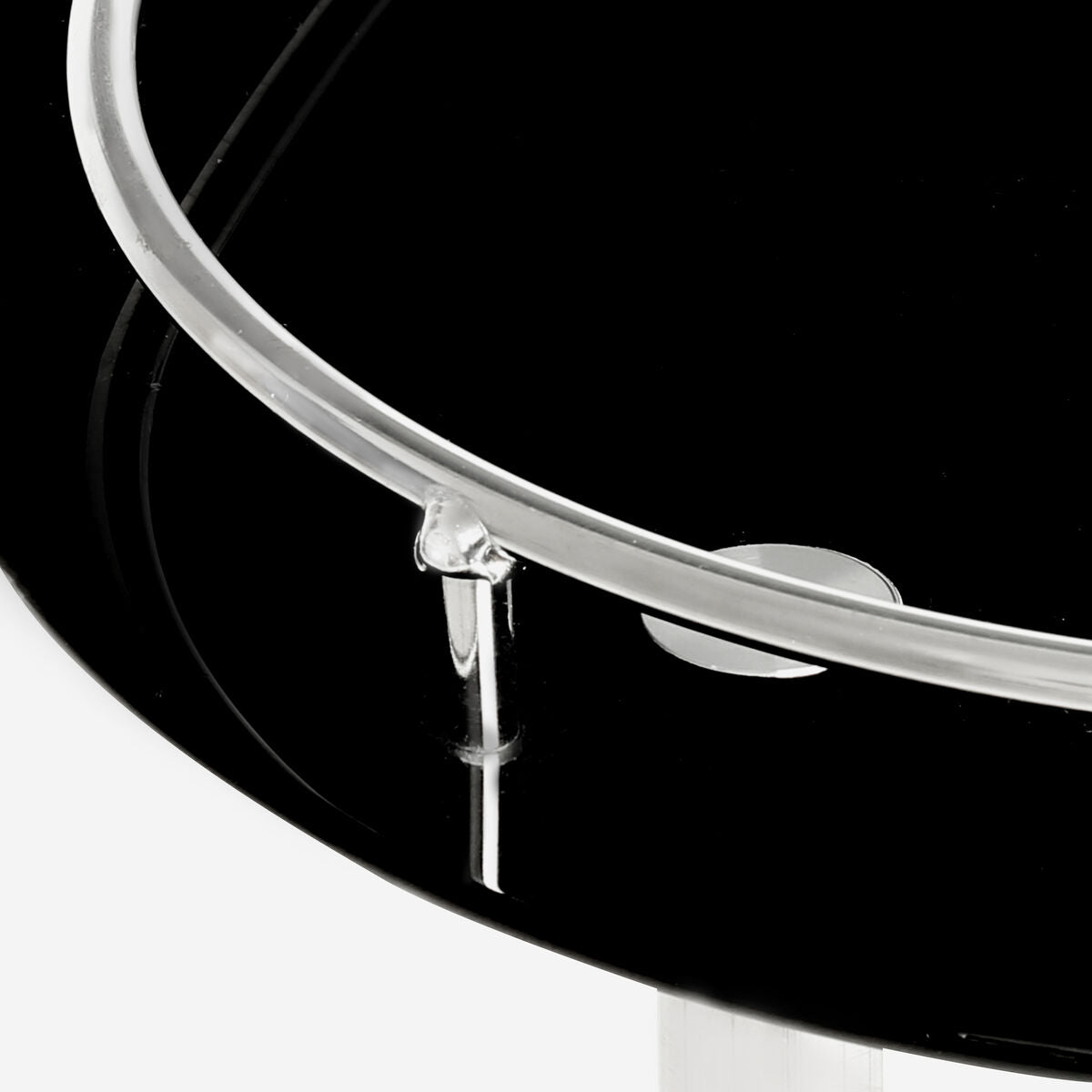 Black Tempered Glass Serving Trolley | Adam