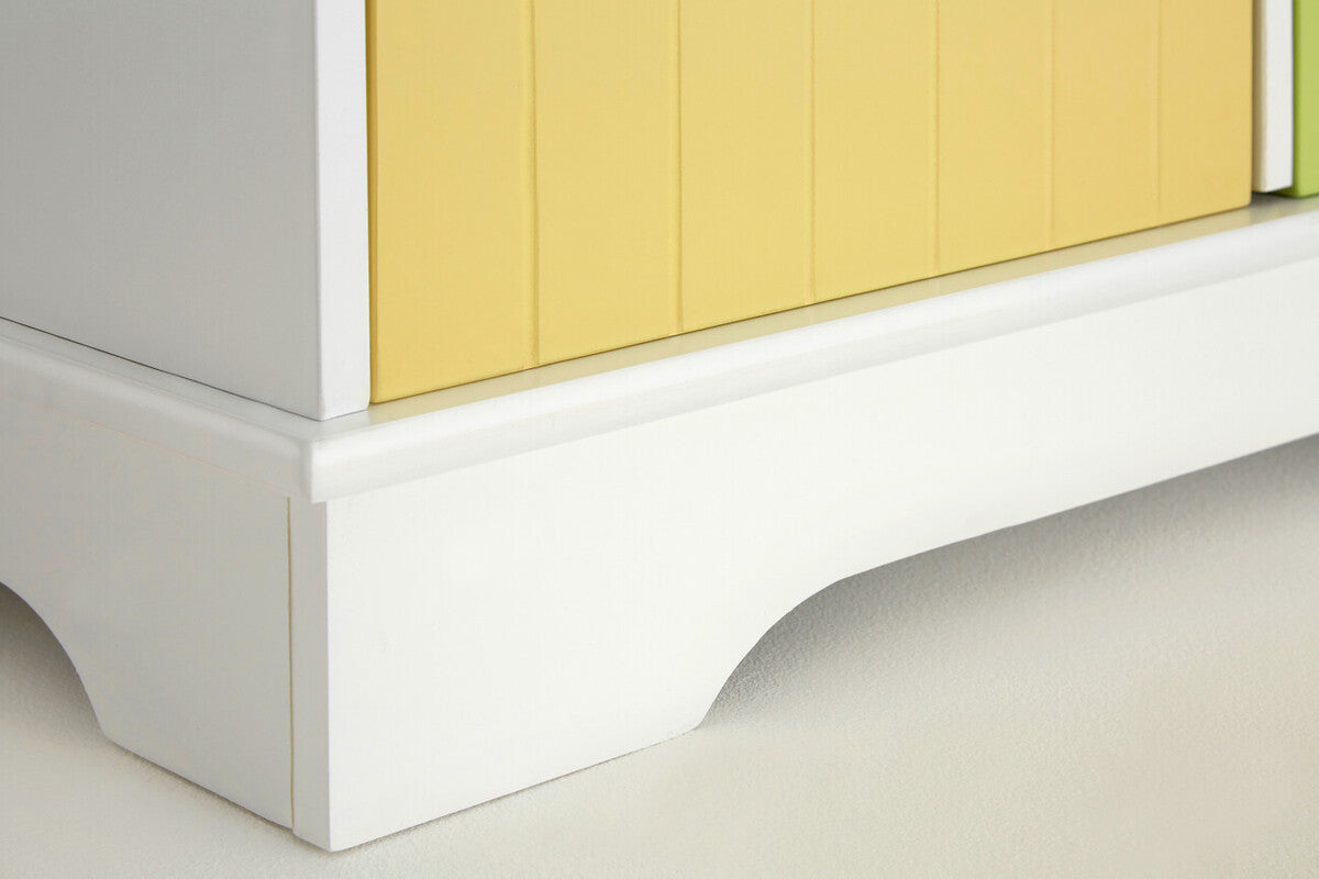 Isla Kids White 4 Coloured Boxes Storage Unit