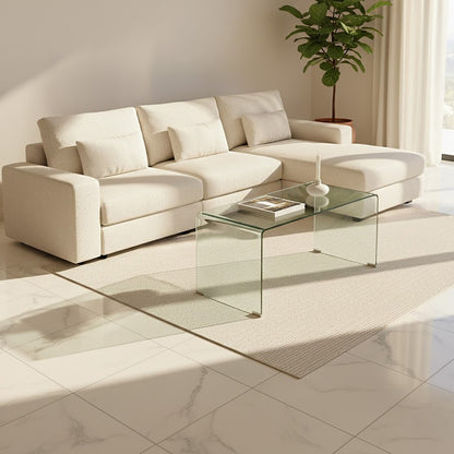 Matrix Clear Bent Glass Coffee Table