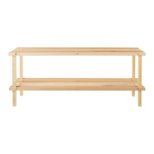 Arla Natural And Cedar Wood 2 Tier Shoe Rack