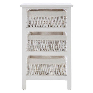 3 Maize Baskets White Storage Unit