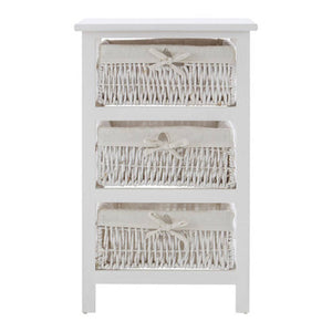3 Baskets White Storage Unit | Maize