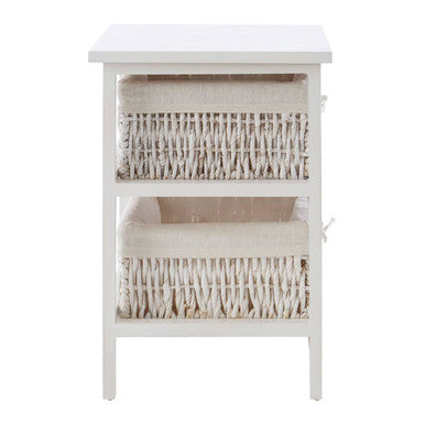 White 2 Maize Baskets Storage Unit