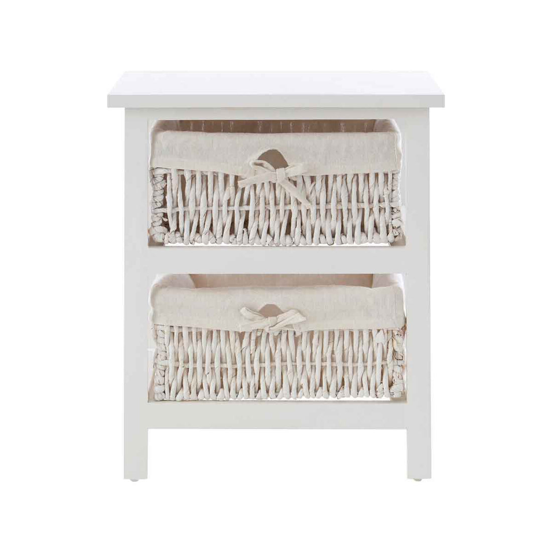 White 2 Maize Baskets Storage Unit
