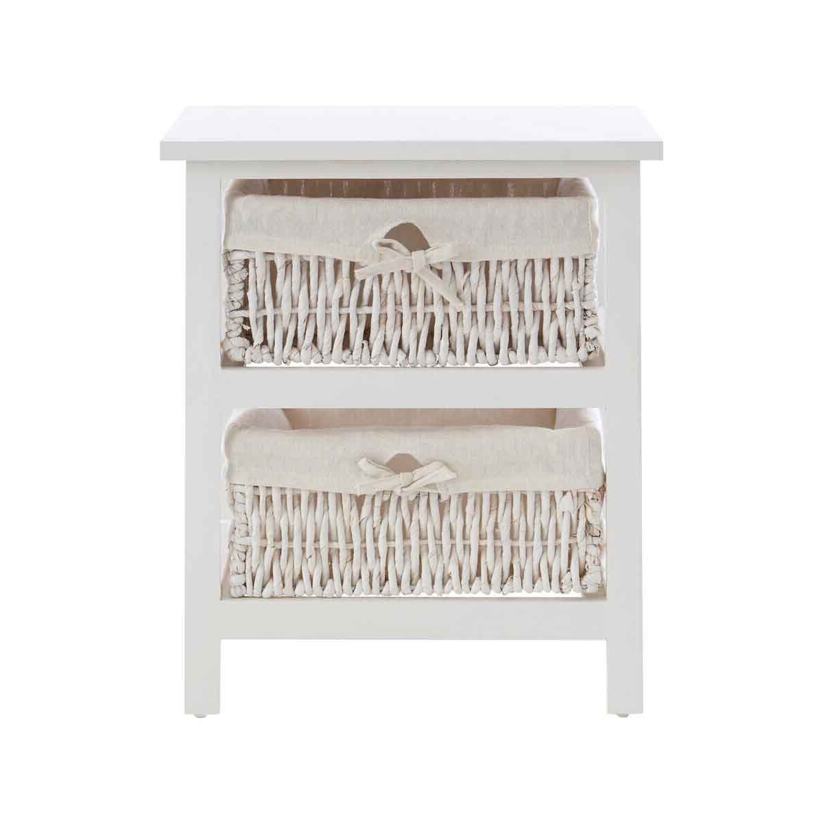 White 2 Maize Baskets Storage Unit