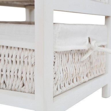 White 2 Maize Baskets Storage Unit