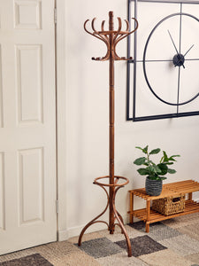 Kennedy Walnut Finish Solid Birchwood Coat Stand