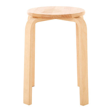 Heva Tropical Hevea Wood Stackable Round Stool - image 6