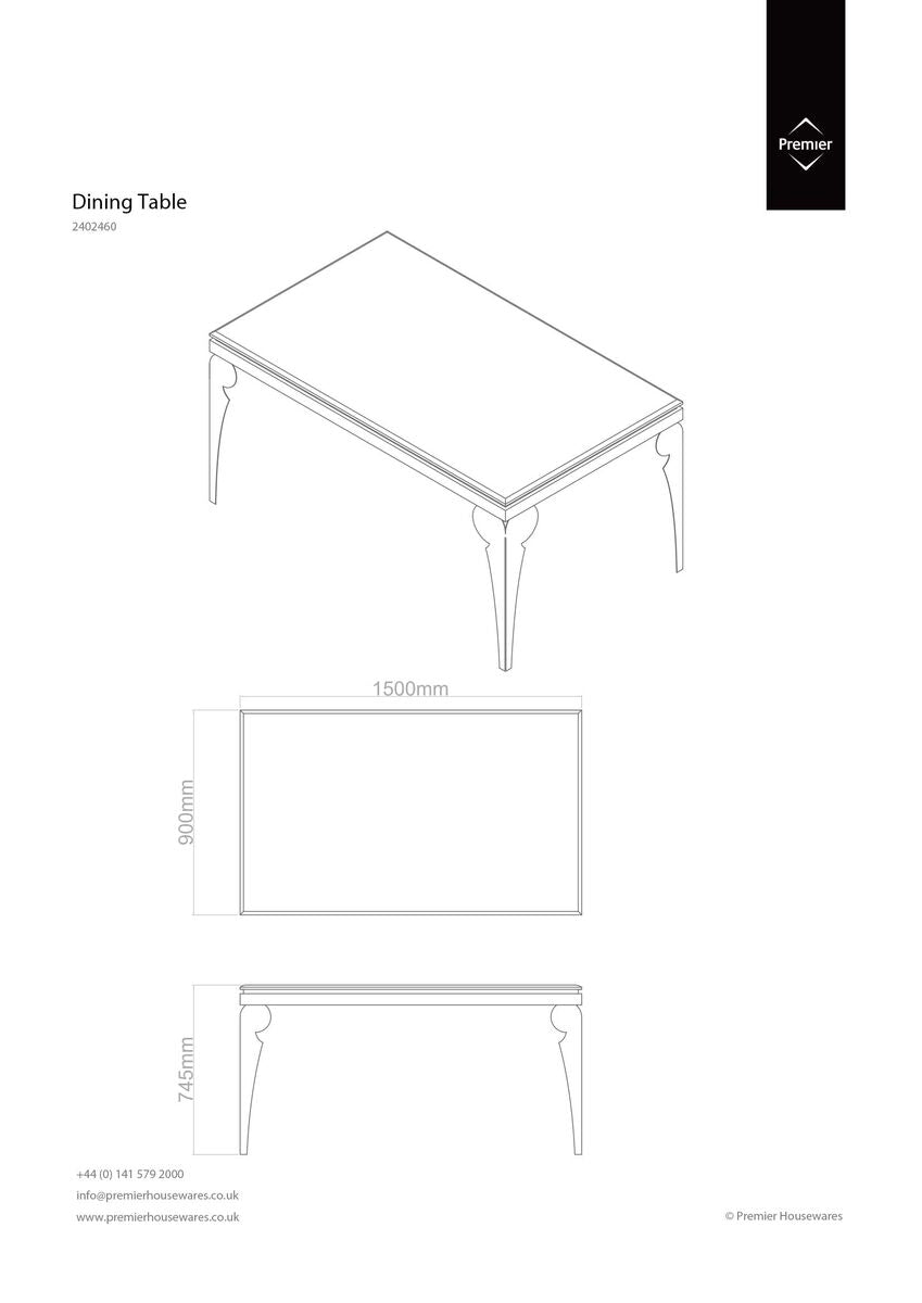 Black Marble Dining Table