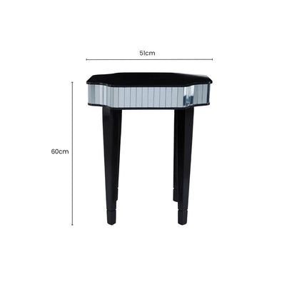 Clavier Black and Mirror Side Table - image 8