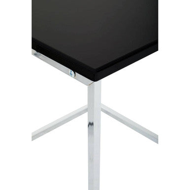 Fulton Black Nest Of 3 Tables With Chrome Frame