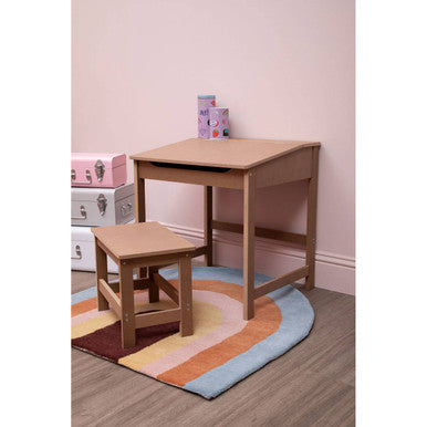 Jordan Childrens Natural Desk And Stool