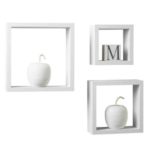 Kayli Set Of Three White Mdf And Pvc Coa