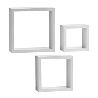 Kayli Set Of Three White Mdf And Pvc Coa