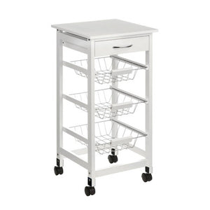 Harlow Glenn White Veneer Finish Kitchen Trolley