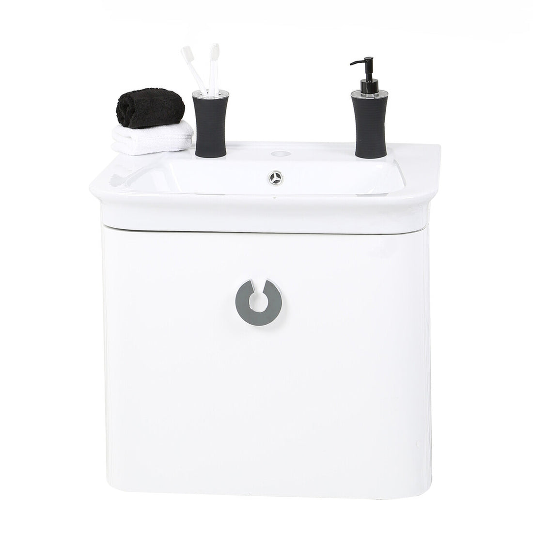 Adelphi White Bathroom sink with Storage - image 2