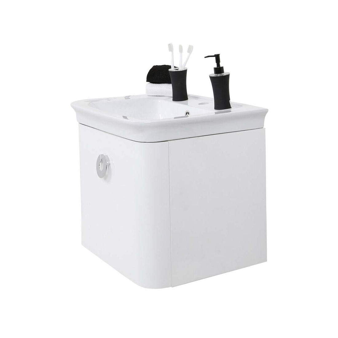 Adelphi White Bathroom sink with Storage - image 1