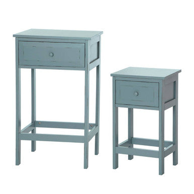 Chatelet Set Of Two Blue And Grey Tables