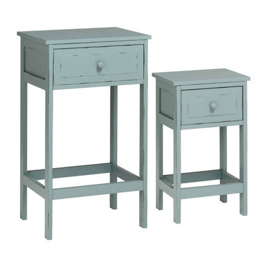 Chatelet Set Of Two Blue And Grey Tables